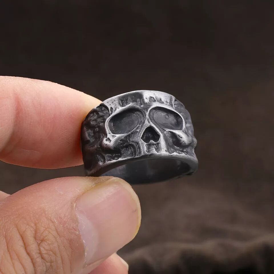 Wholesale Vintage Goth Theme Skull Alloy Rings